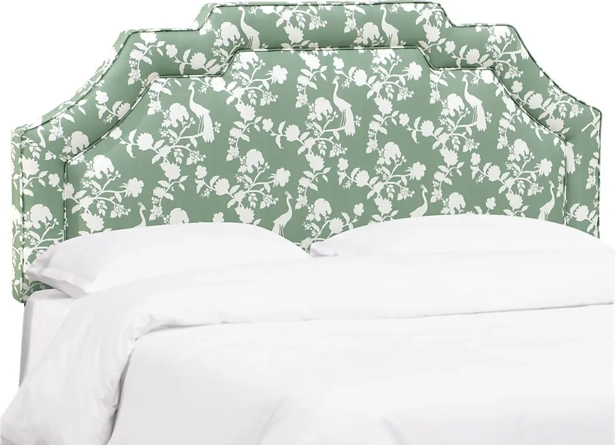 Douro Green Full Upholstered Headboard