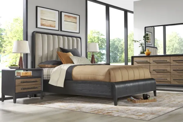 Archer Grove Black 7 Pc King Upholstered Bedroom