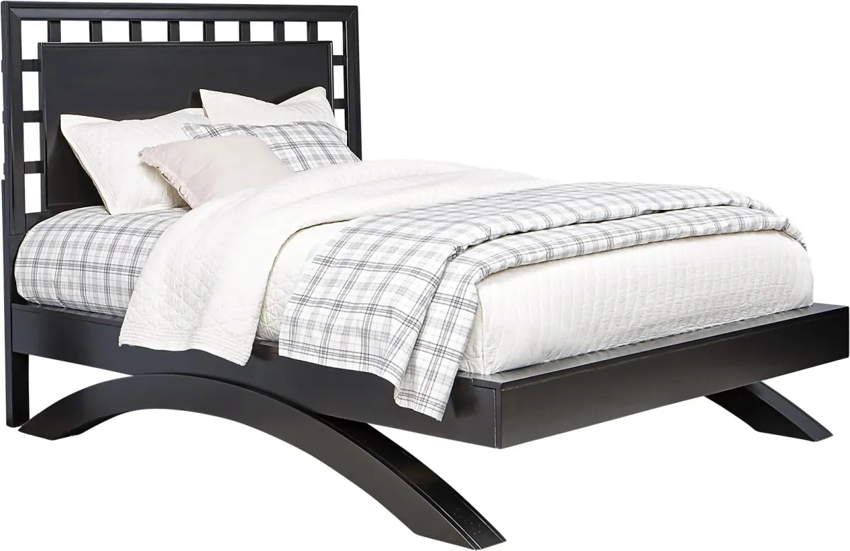 Belcourt Black 3 Pc King Lattice Arch Bed