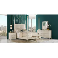 Clarissa White 7 Pc King Poster Bedroom