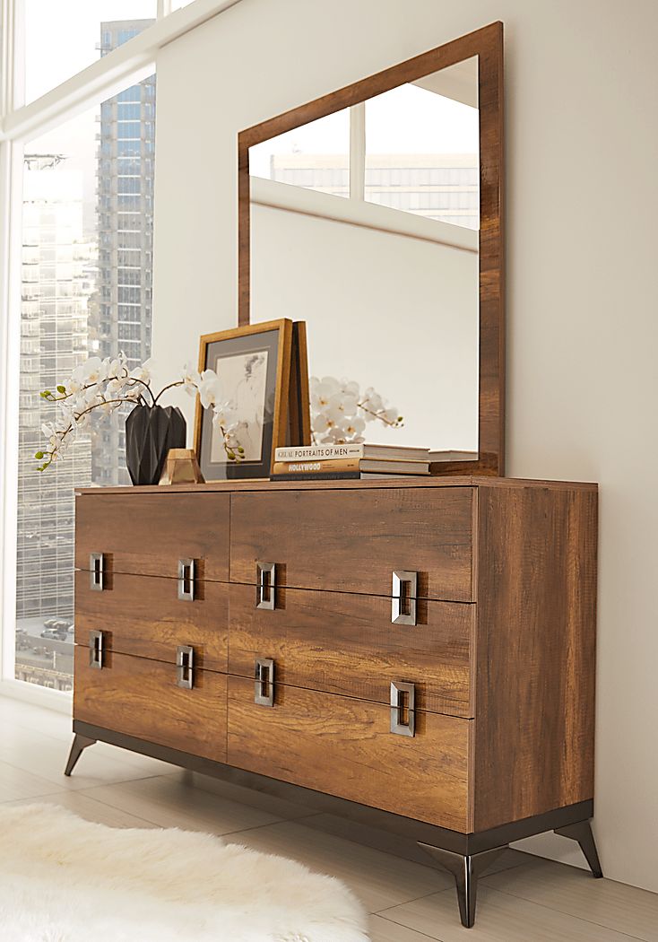 Walnut 7 Pc King Panel Bedroom