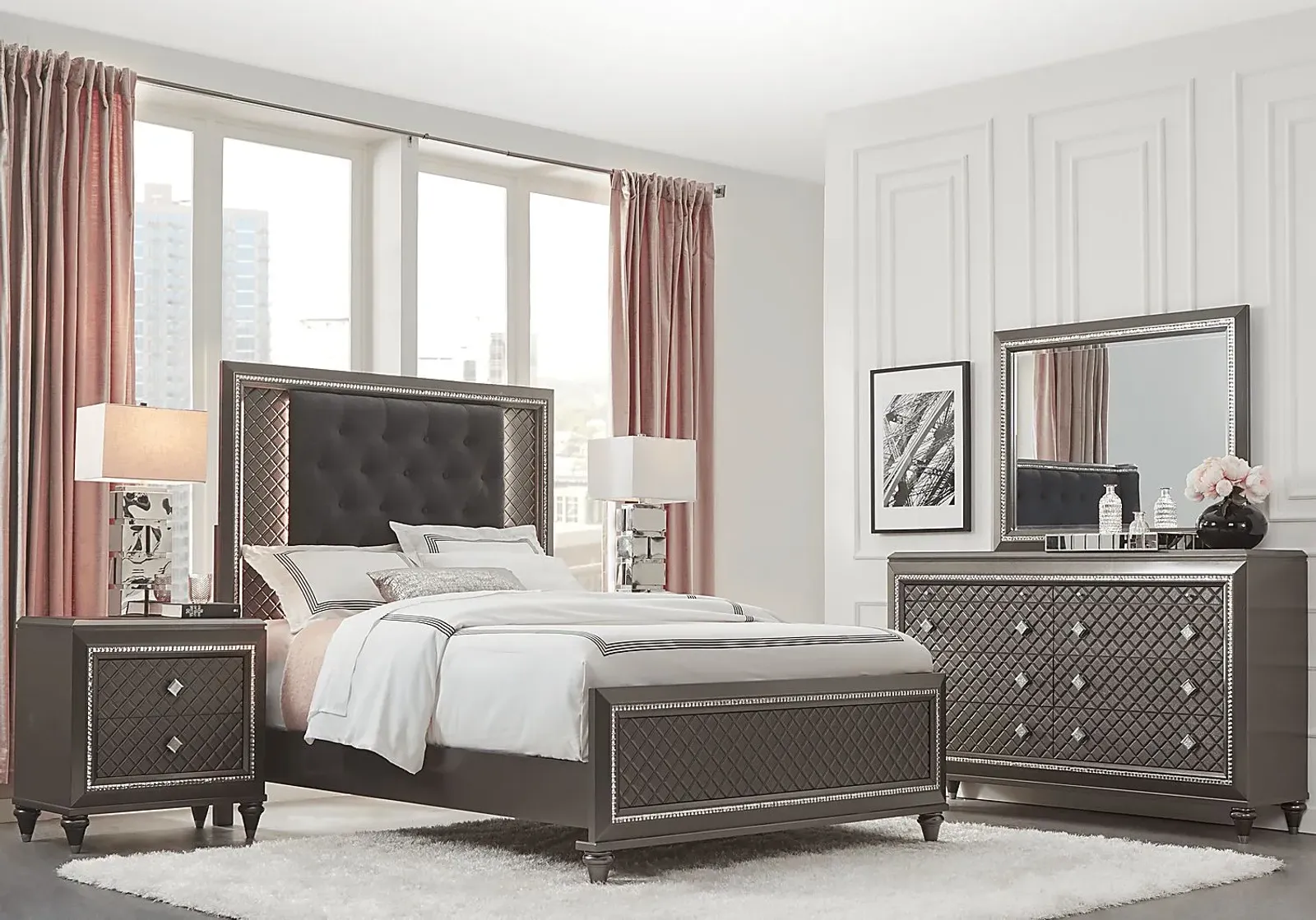 Rooms to go full bed set clearance