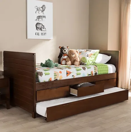 Dysart Brown Daybed With Trundle