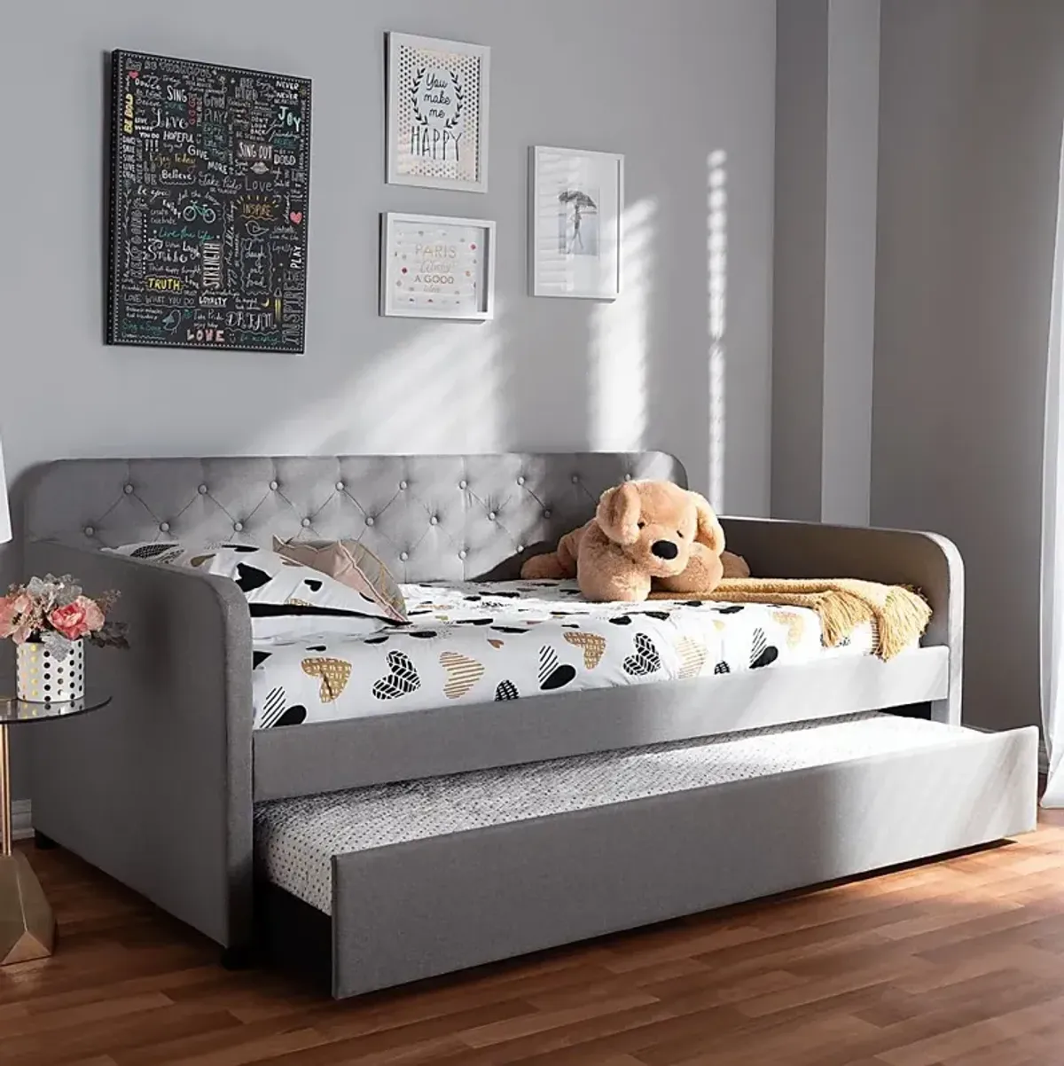 Milam Gray Twin Daybed With Trundle