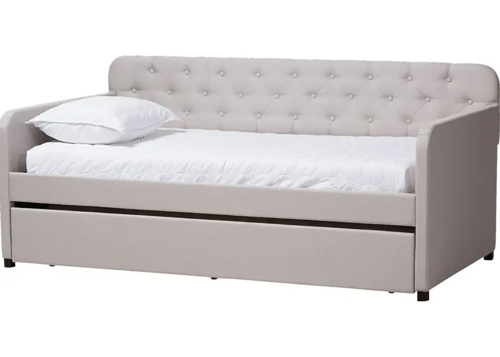 Milam Beige Twin Daybed With Trundle