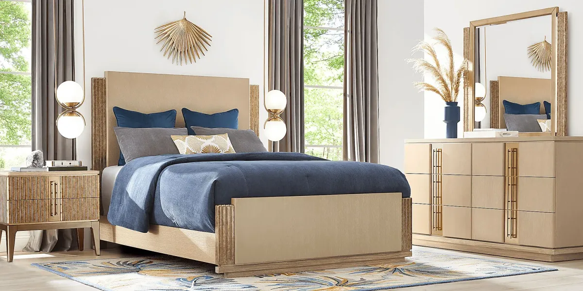 Issabela Caramel 7 Pc King Bedroom