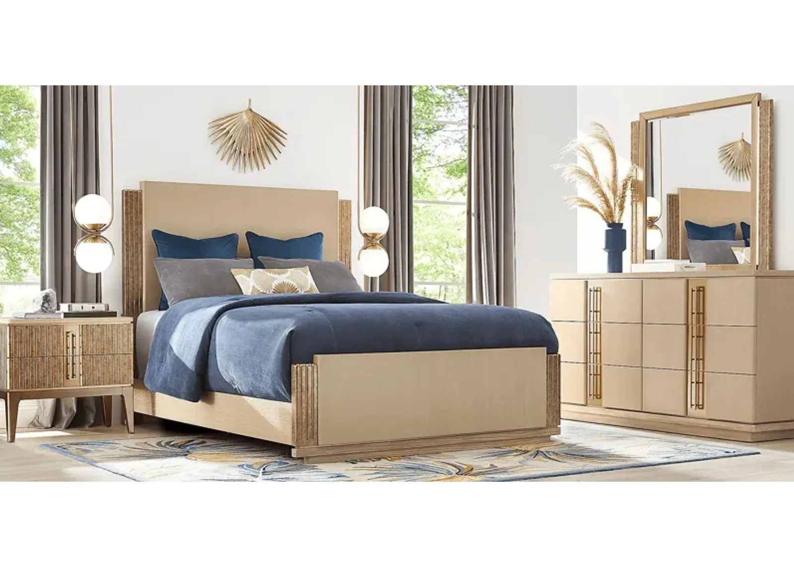 Issabela Caramel 7 Pc King Bedroom