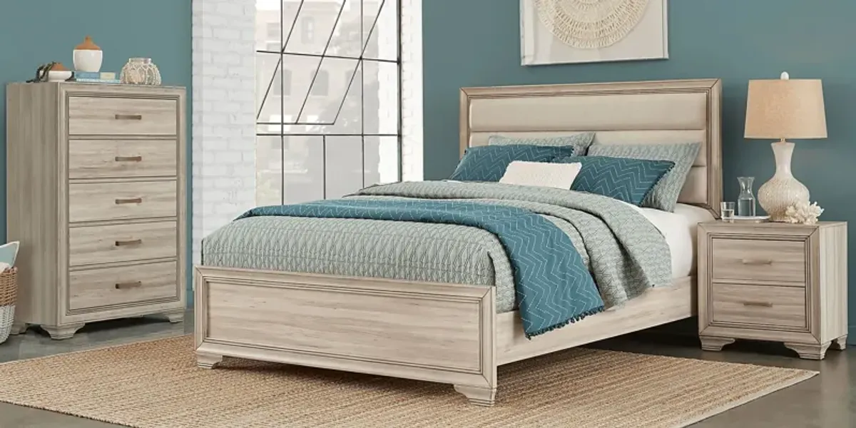 Marlow Natural 5 Pc King Panel Bedroom