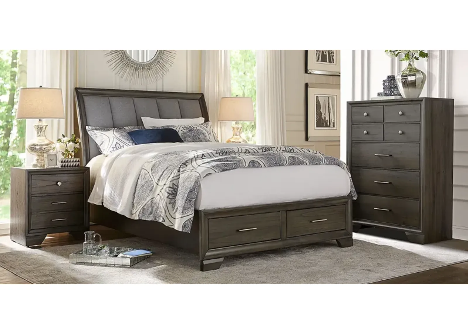 Beckwood Gray 5 Pc King Storage Bedroom