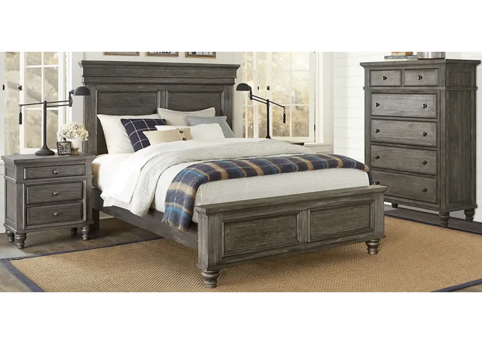 Lake Town Gray 5 Pc King Panel Bedroom