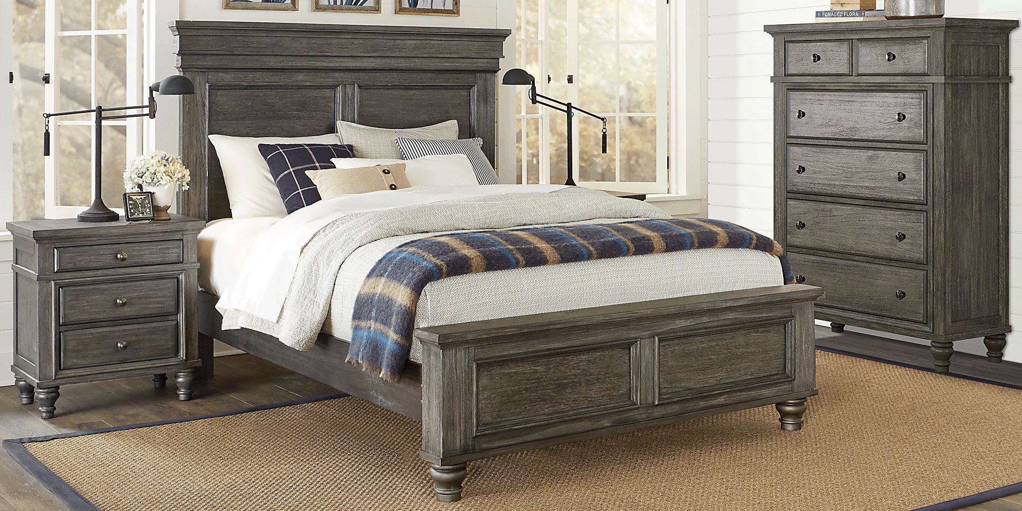 Lake Town Gray 5 Pc King Panel Bedroom