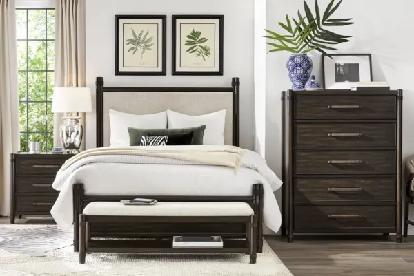 Vineyard Estates Brown 5 Pc King Upholstered Bedroom