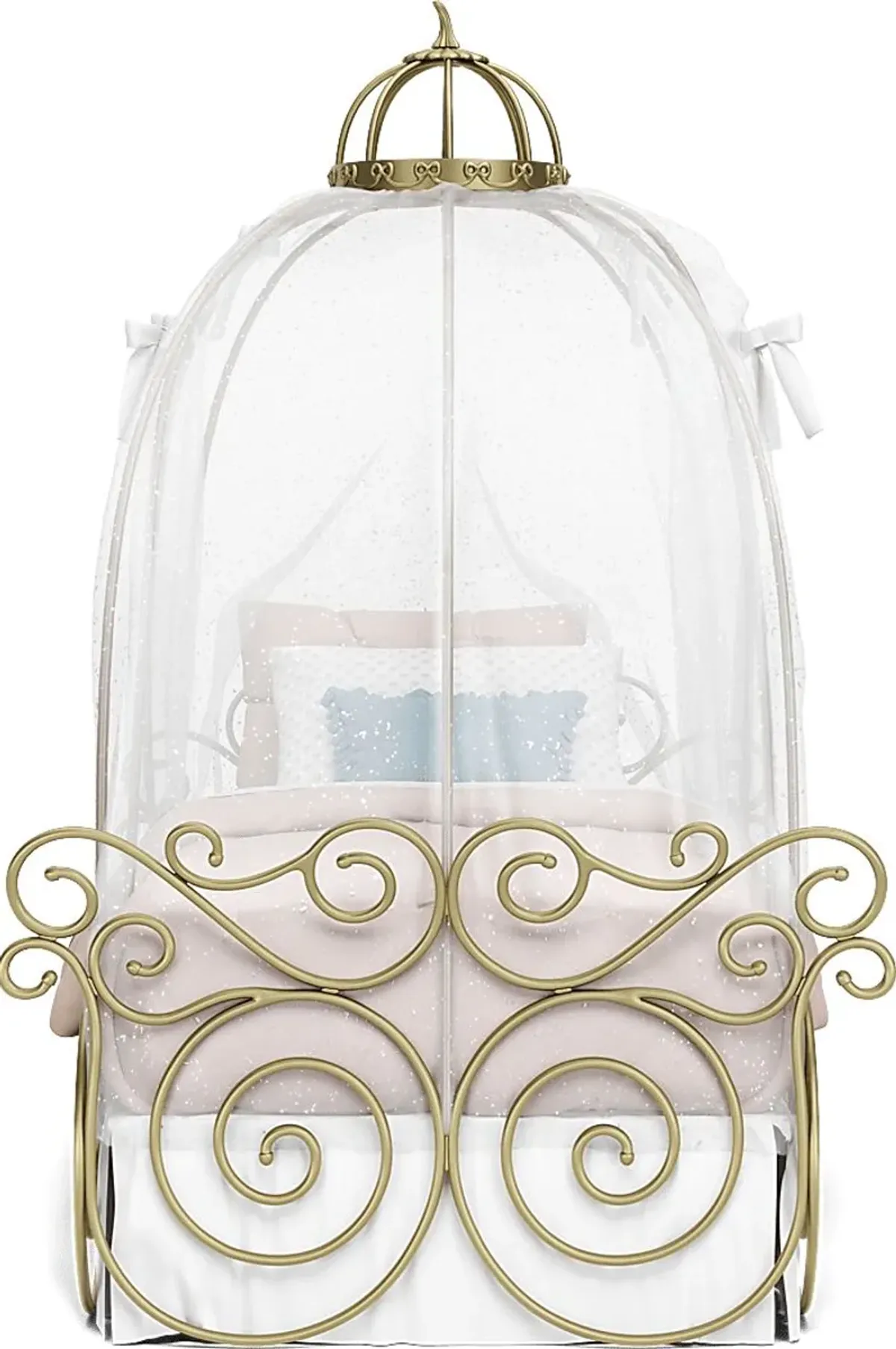 Disney Princess Dreamer White 6 Pc Twin Carriage Canopy Bedroom