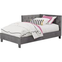 Kids Lucie Charcoal 3 Pc Twin Corner Bed