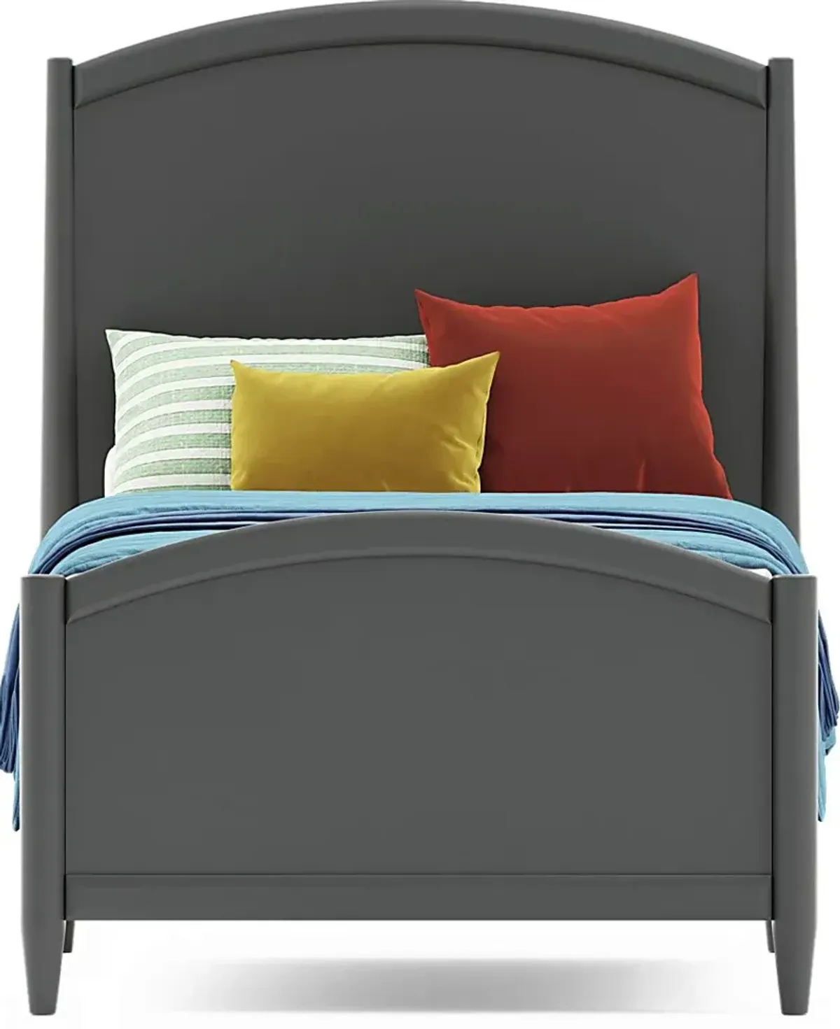 Kids Modern Colors Iron Ore 3 Pc Twin Panel Bed