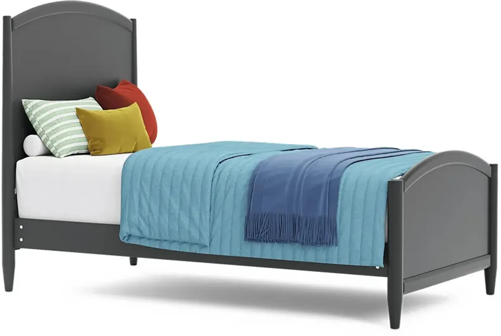 Kids Modern Colors Iron Ore 3 Pc Twin Panel Bed