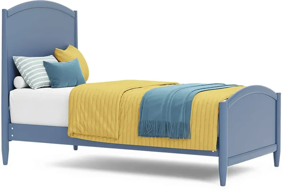 Kids Modern Colors Slate Blue 3 Pc Twin Panel Bed