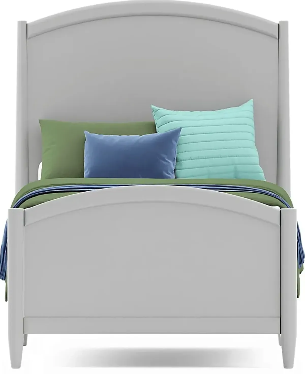 Kids Modern Colors Light Gray 3 Pc Twin Panel Bed