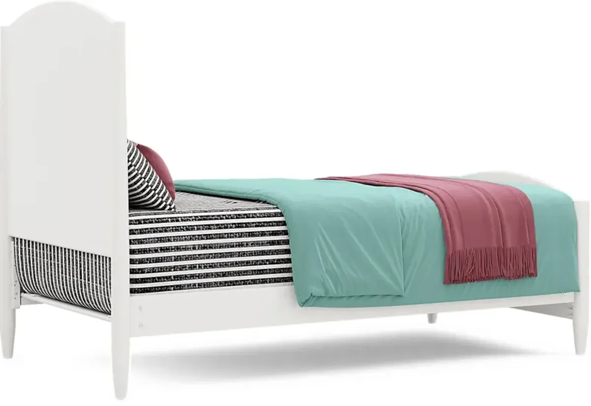 Kids Modern Colors White 3 Pc Twin Panel Bed