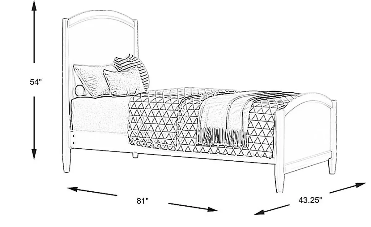 Kids Modern Colors Pink Twin Panel Bed