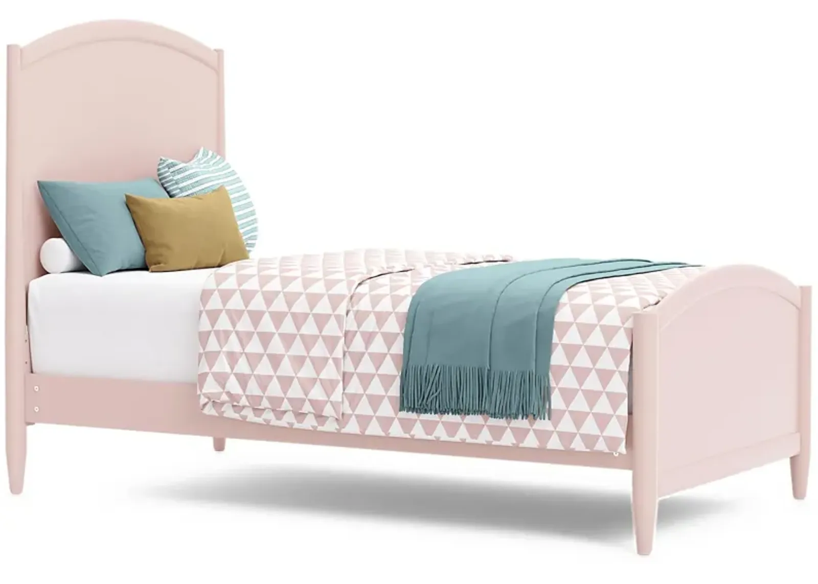 Kids Modern Colors Pink 3 Pc Twin Panel Bed