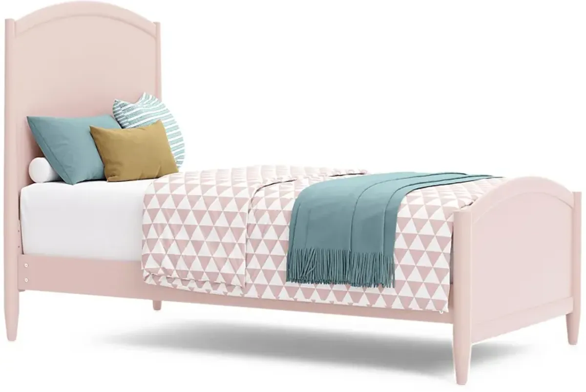 Kids Modern Colors Pink 3 Pc Twin Panel Bed