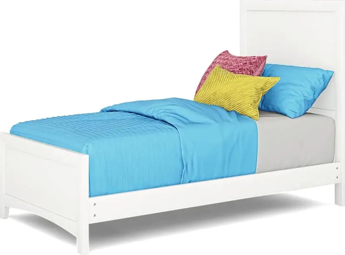 Kids Ivy League 2.0 White 3 Pc Twin Panel Bed