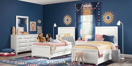 Kids Ivy League 2.0 White 3 Pc Twin Panel Bed