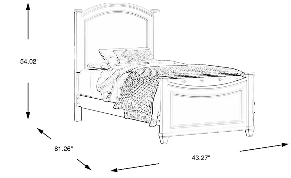 Kids Jaclyn Lane White Twin Panel Bed