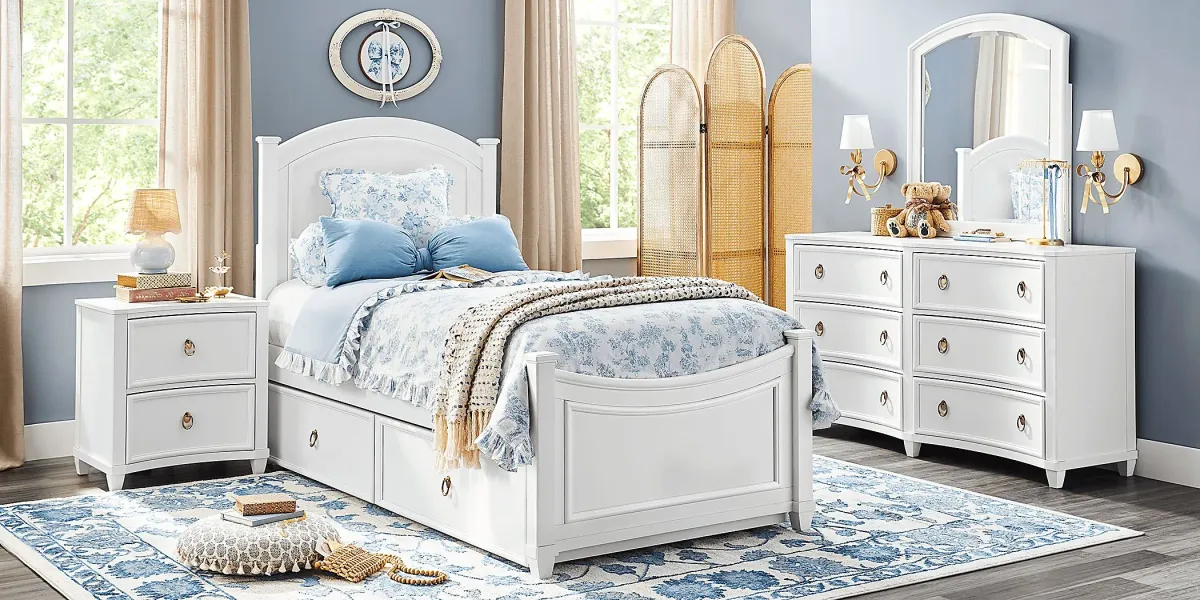 Kids Jaclyn Lane White Twin Panel Bed