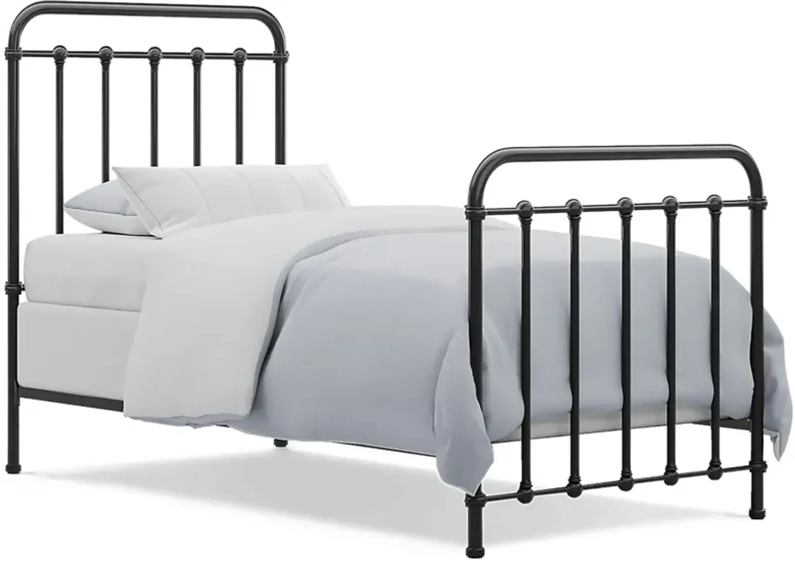 Kids Saddlerock Dark Gray 3 Pc Twin Metal Bed