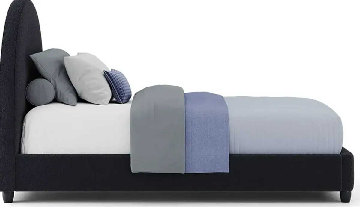 Kids Moonstone Navy 3 Pc Twin Upholstered Bed