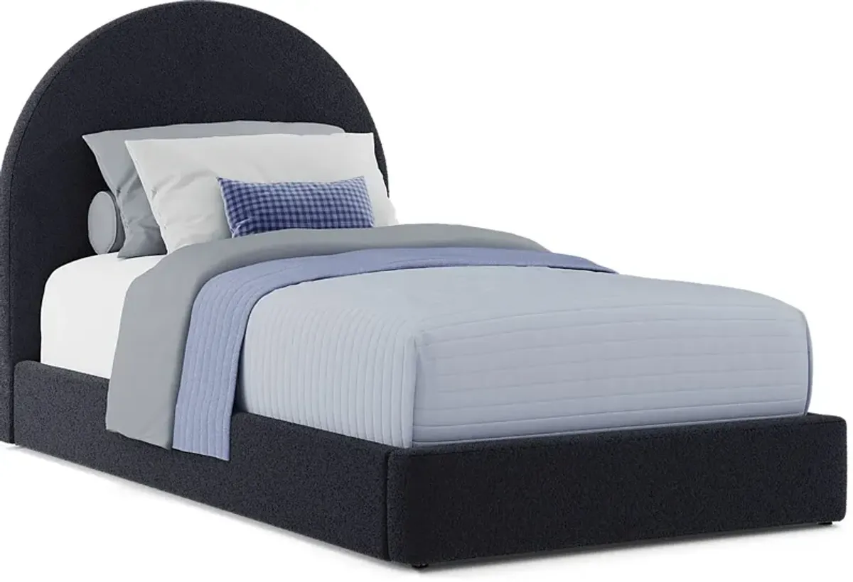 Kids Moonstone Navy 3 Pc Twin Upholstered Bed