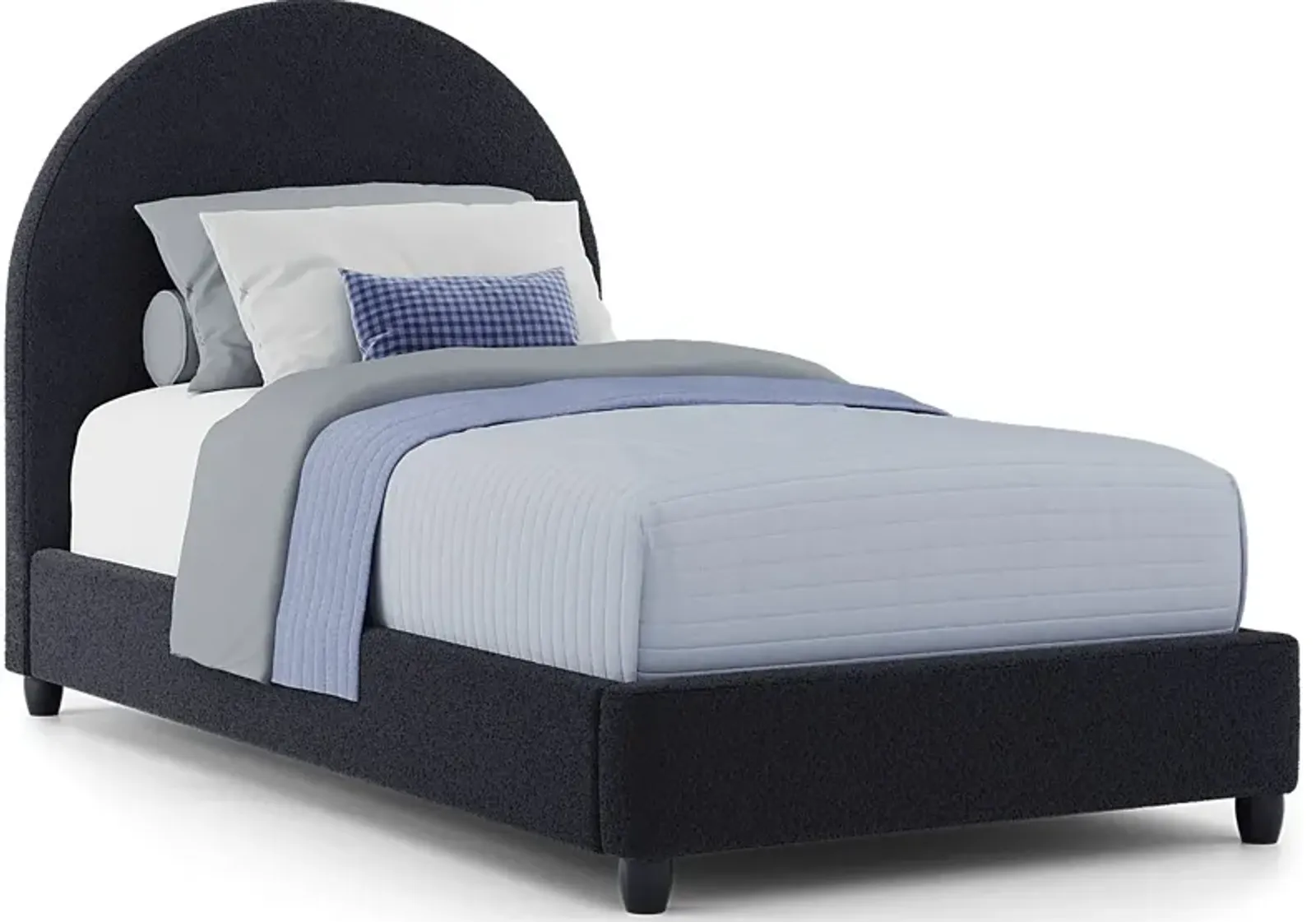 Kids Moonstone Navy 3 Pc Twin Upholstered Bed