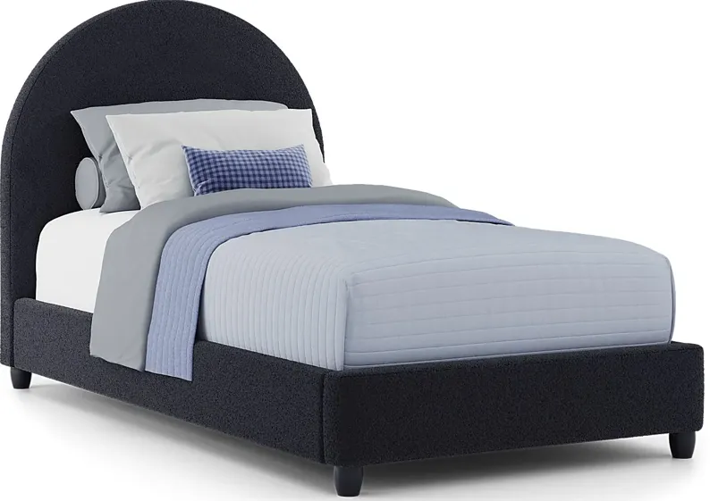 Kids Moonstone Navy 3 Pc Twin Upholstered Bed