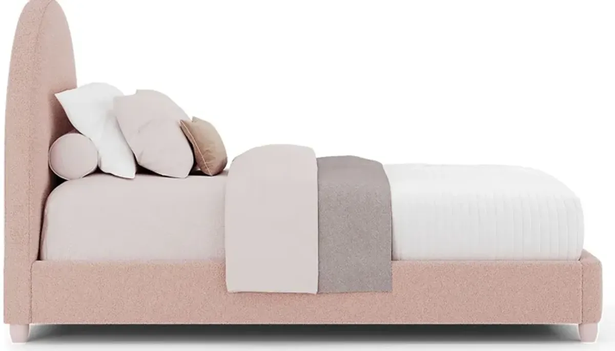 Kids Moonstone Pink 3 Pc Twin Upholstered Bed