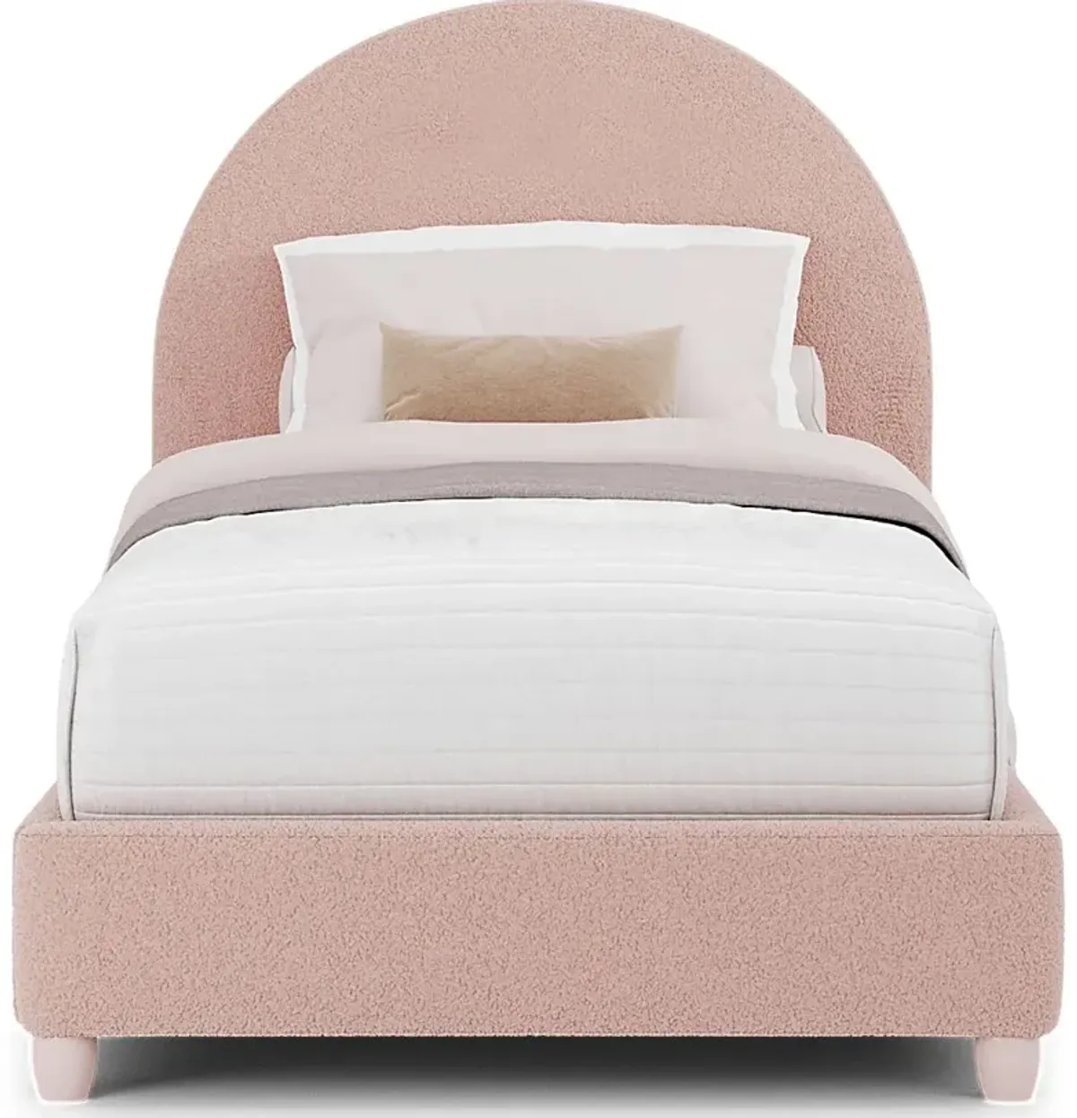 Kids Moonstone Pink 3 Pc Twin Upholstered Bed