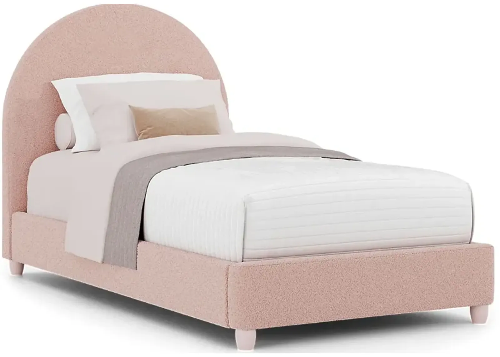 Kids Moonstone Pink 3 Pc Twin Upholstered Bed