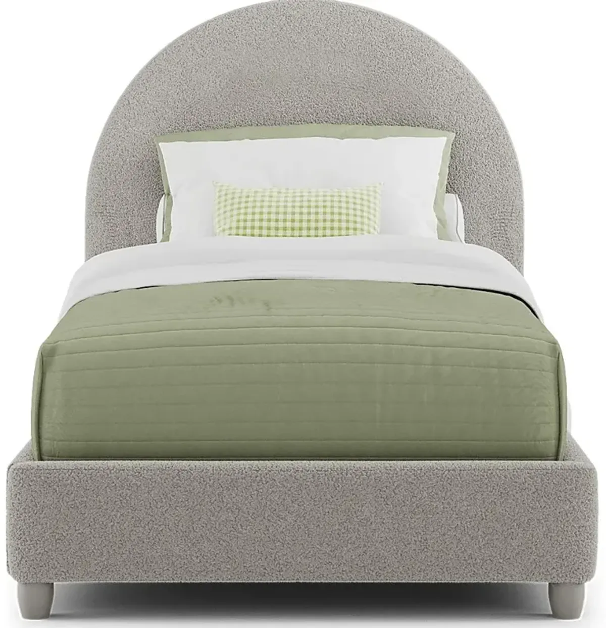 Kids Moonstone Gray 3 Pc Twin Upholstered Bed