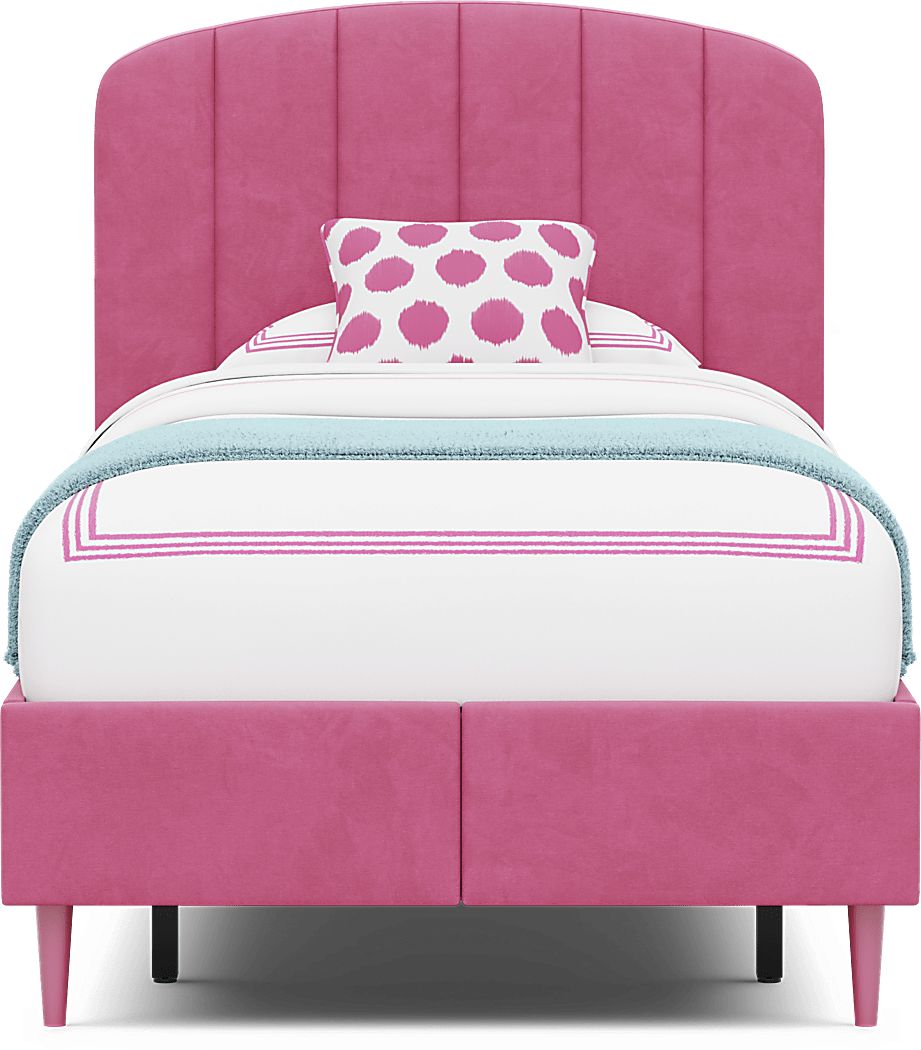 Kids Gwyneth Bubble Gum 3 Pc Twin Upholstered Storage Bed