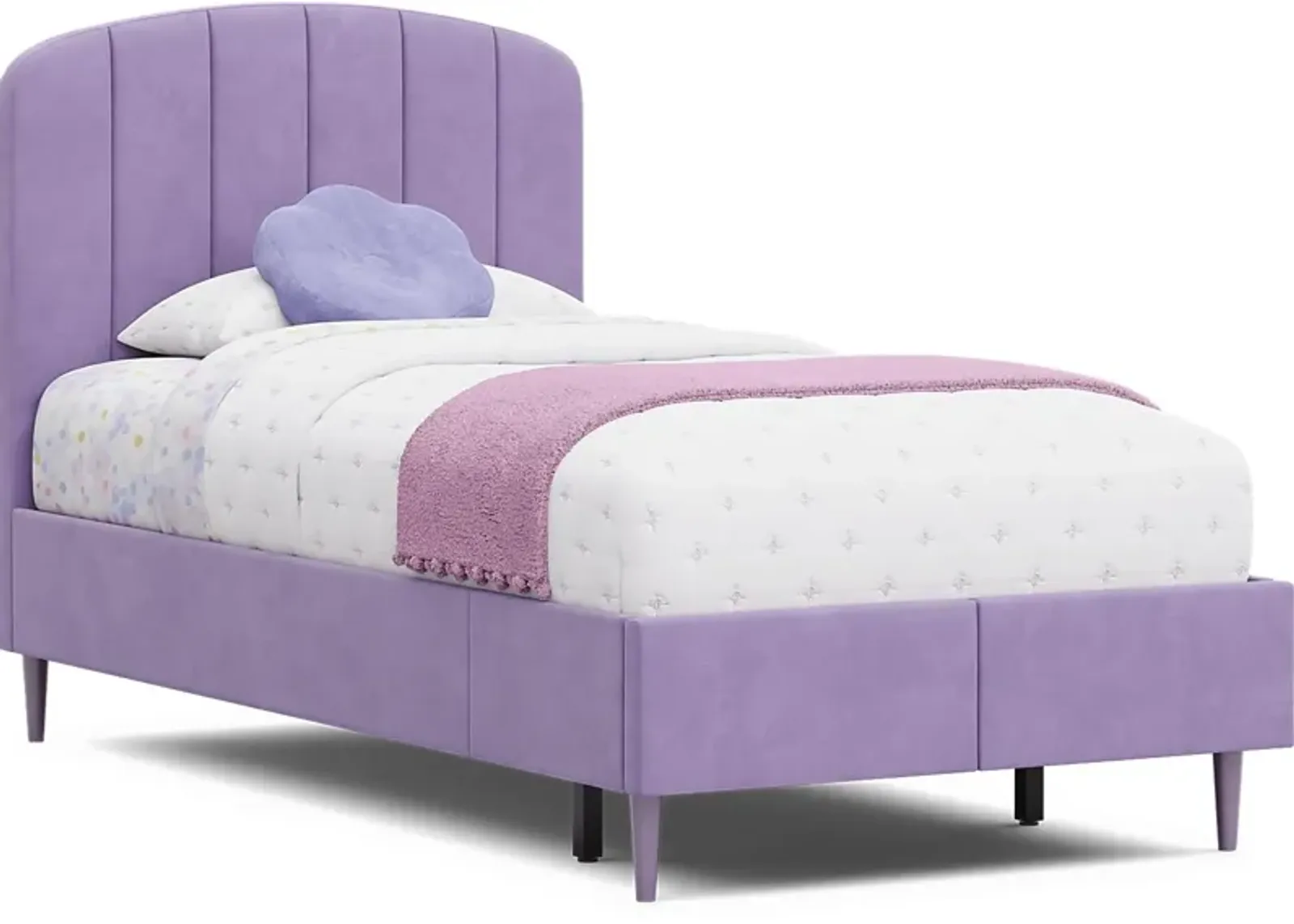 Kids Gwyneth Lavender 3 Pc Twin Upholstered Storage Bed