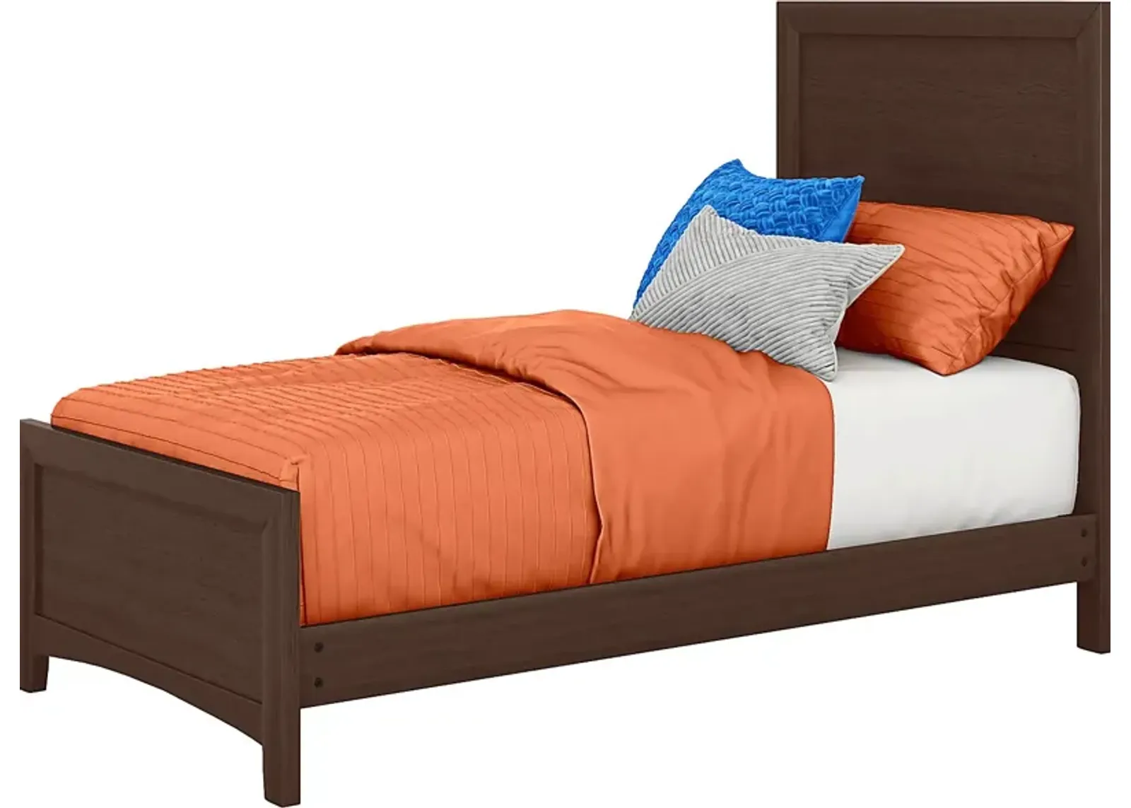 Kids Ivy League 2.0 Walnut 3 Pc Twin Panel Bed