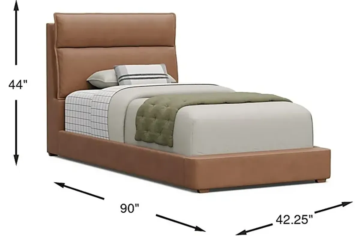 Kids Cloud9 Saddle Twin Upholstered Bed