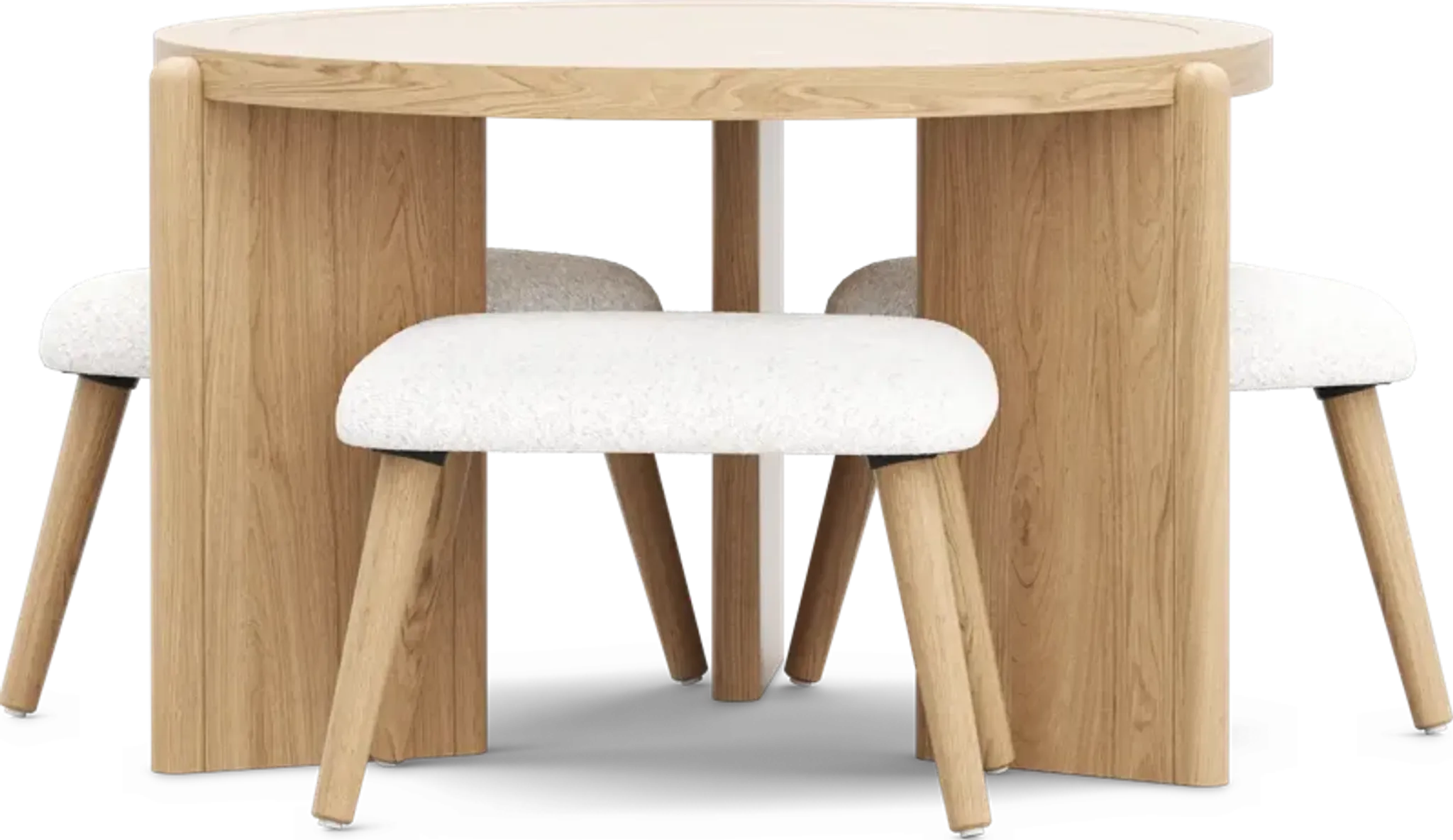 Kids Hidden Hills Light Oak Play Table with Three Stools | Furniture.com