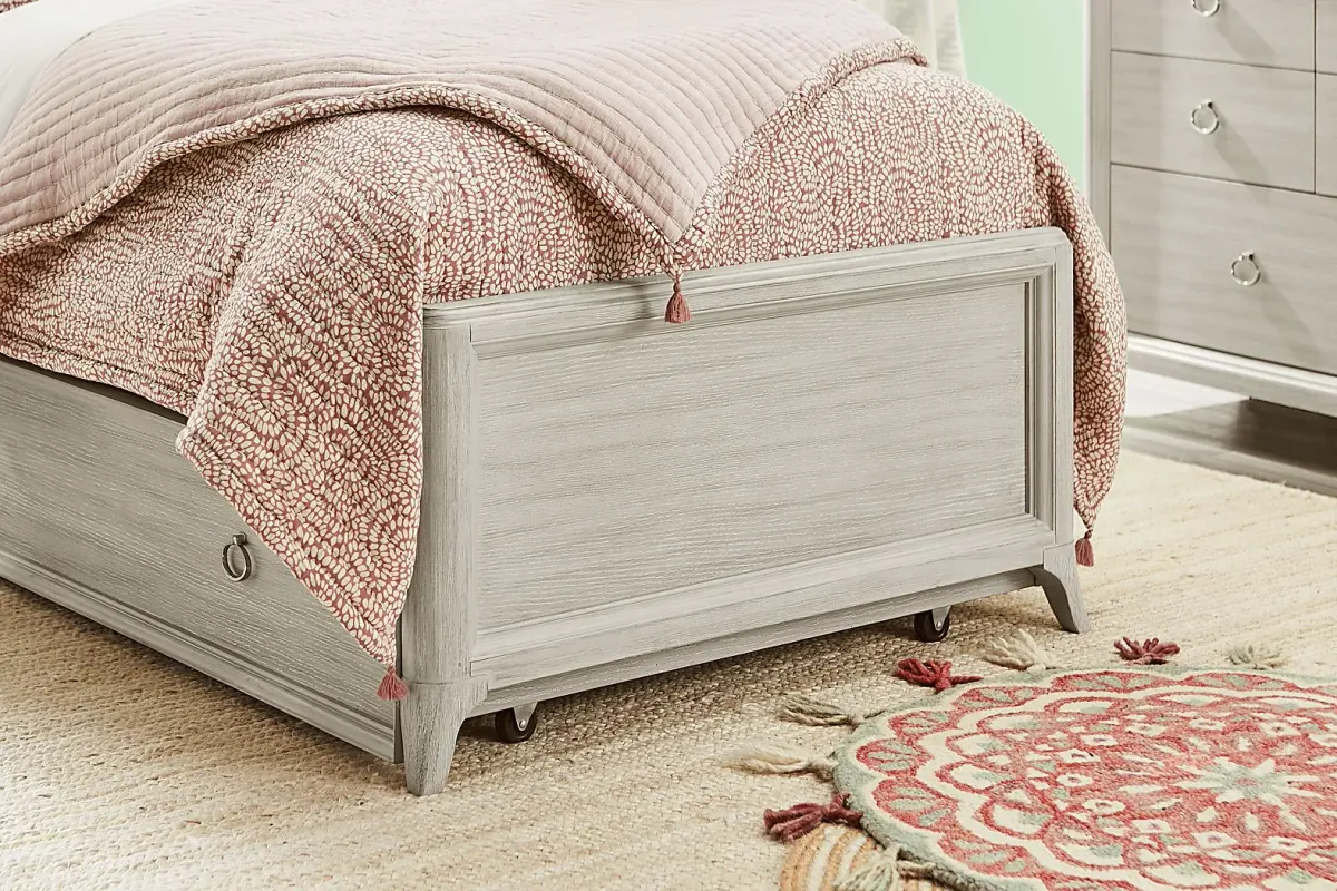 Kids Vivien Wirebrush Gray Twin Cubby Bed