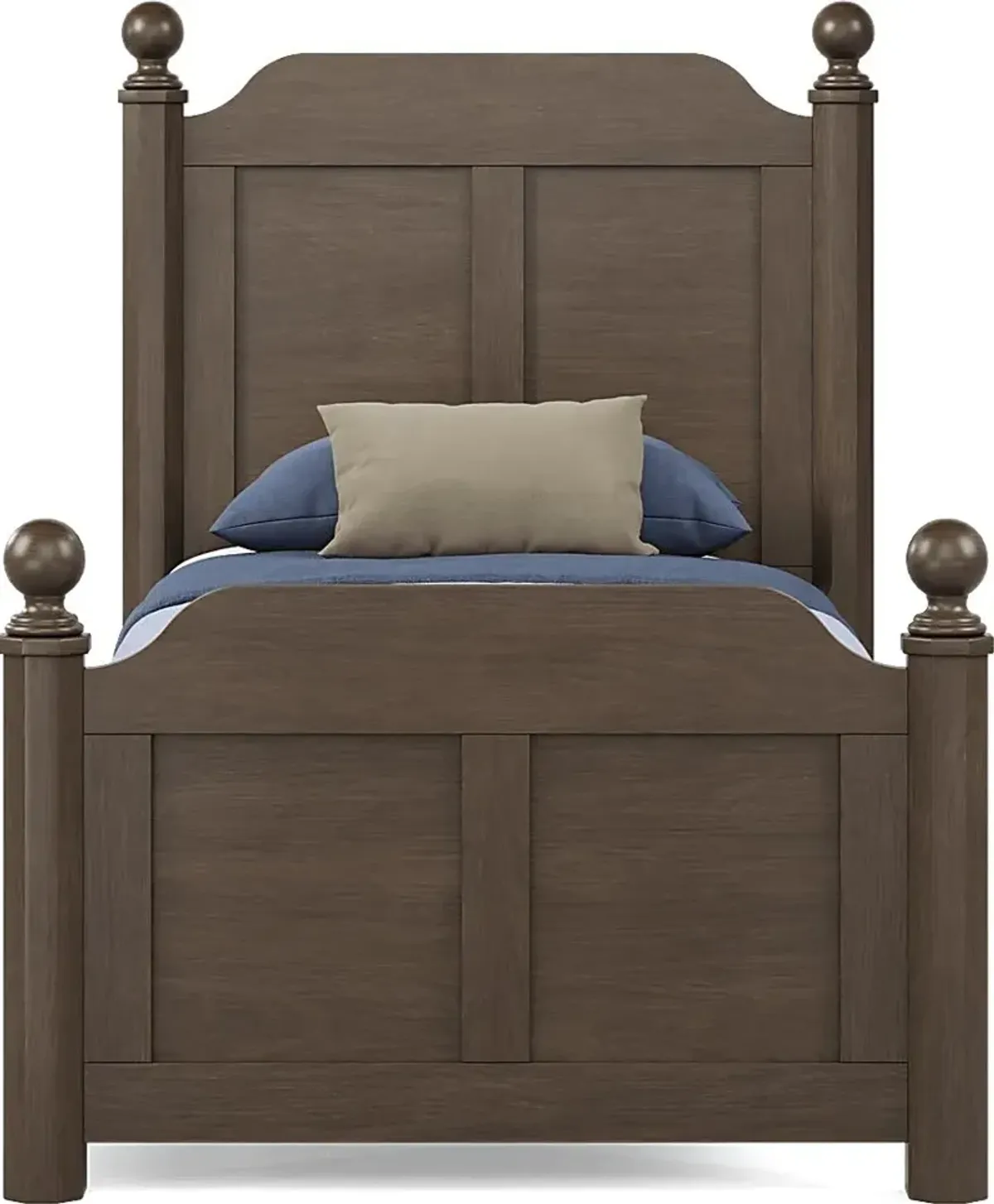 Kids South Bend Brown Cherry 3 Pc Twin Poster Bed