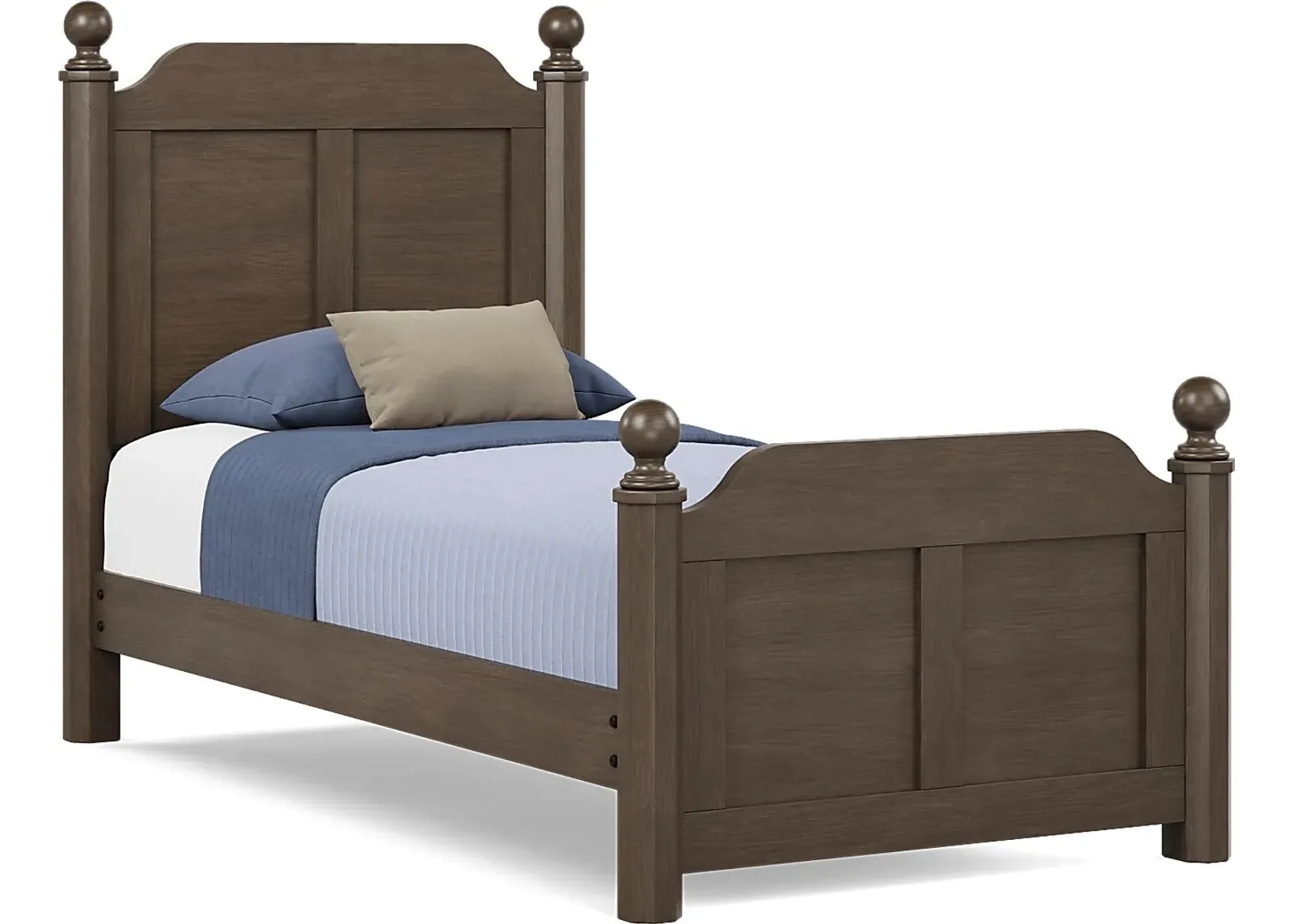 Kids South Bend Brown Cherry 3 Pc Twin Poster Bed