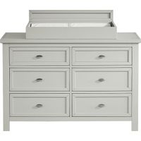 Kids Starry Dreams Gray Dresser with Changing Topper and Pad