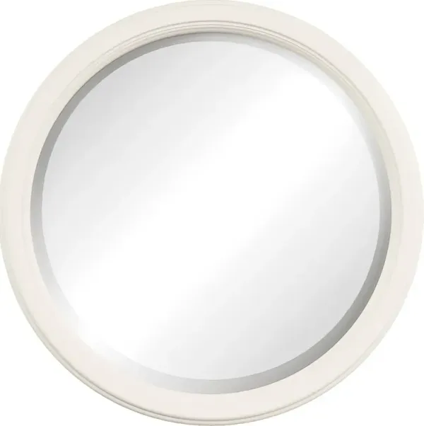 Kids Oberon Cream Round Mirror