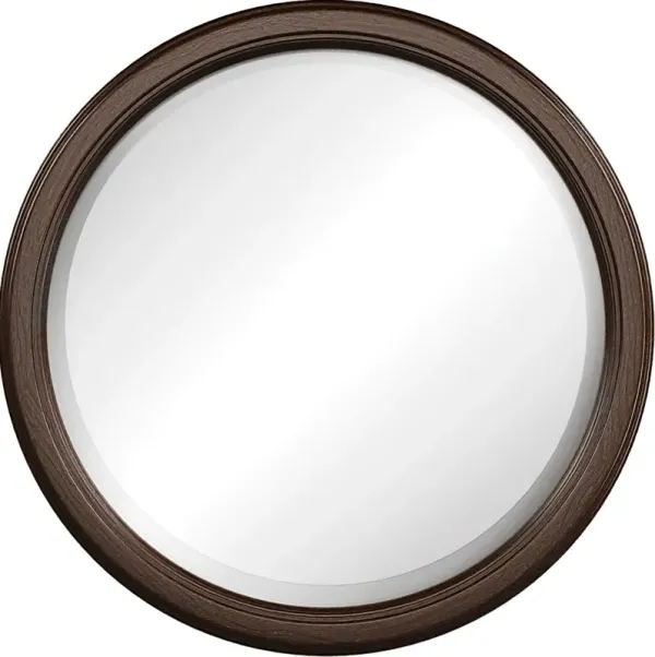 Kids Oberon Chocolate Round Mirror